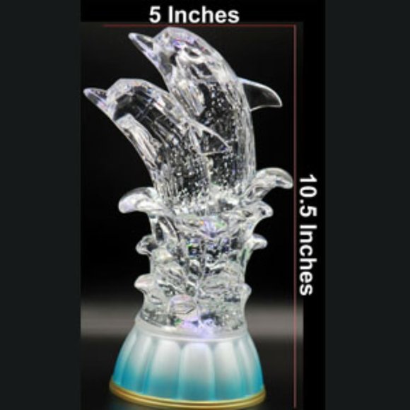 Pair of Dolphin, LED Lighted Sparkling Multi-Color Changing Home Decor - Picture 3 of 7